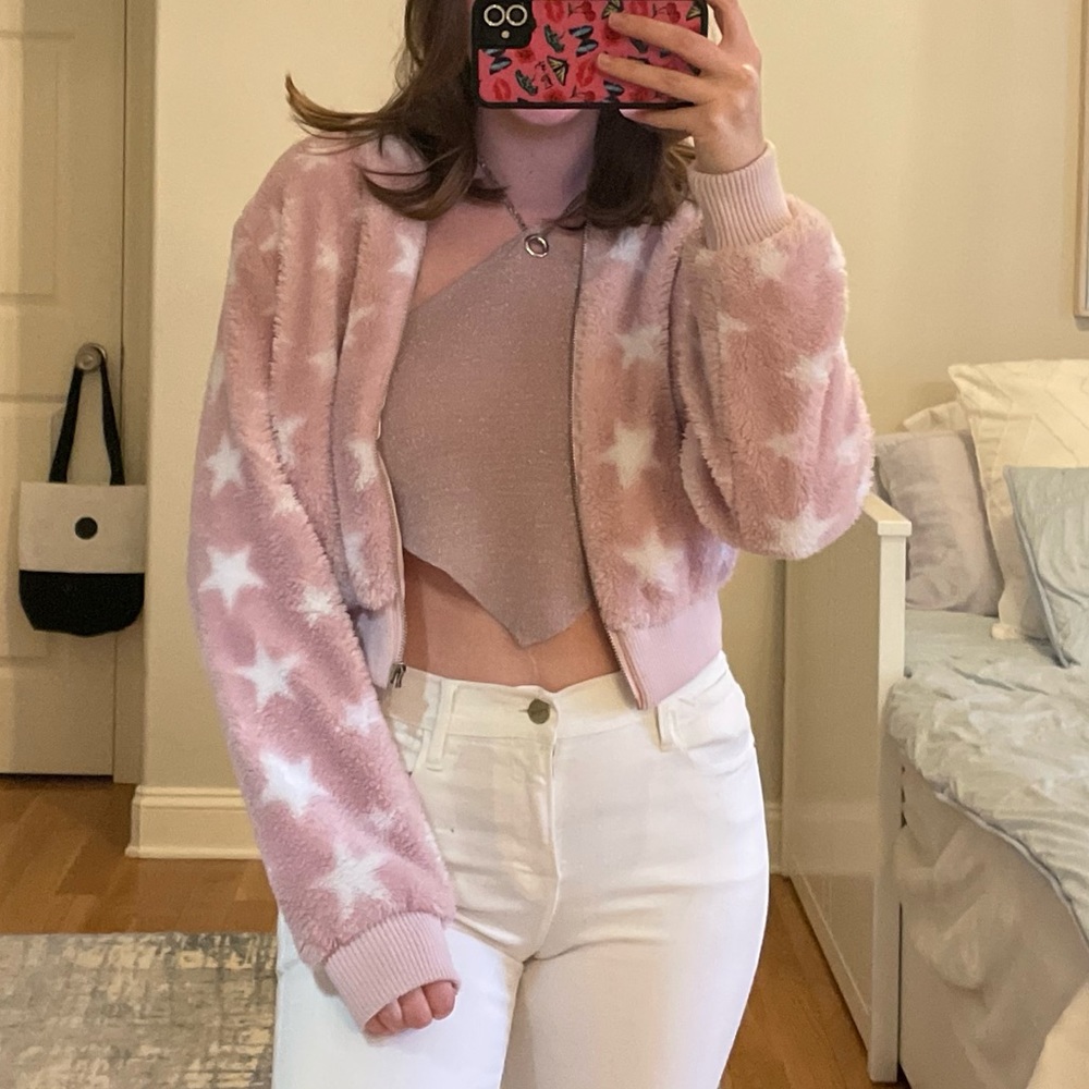Superdown pink star jacket
